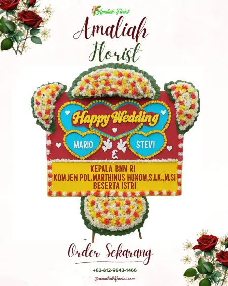 Papan Bunga Pernikahan Sedadi